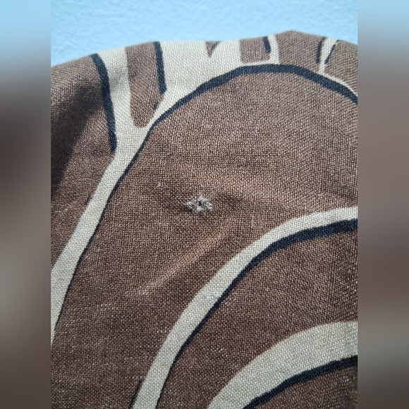 EAST 5Th Womens Size 2X Sleeve Shirt Linen Rayon Brown Safari Animal Print - Picture 7 of 7